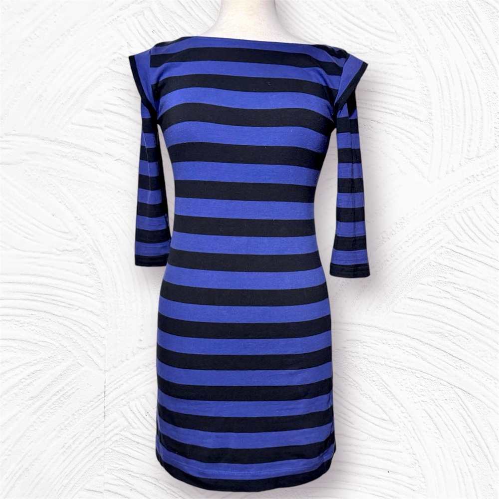French Connection Striped Stretch Bodycon Mini Dress